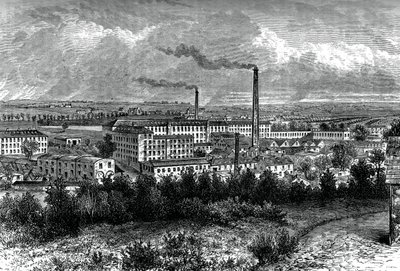 Bessbrook Mills e vila, Condado de Armagh, Irlanda, c1880 de Unbekannt