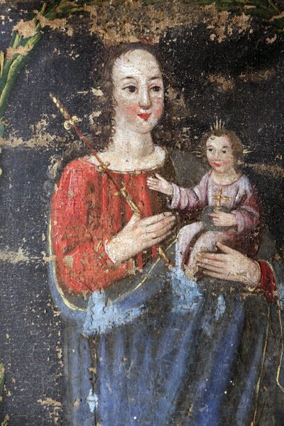 Capela barroca Bionnassay. Virgem Maria e Jesus. França de Unbekannt
