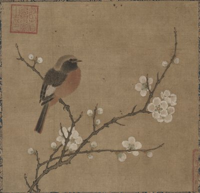 Pássaro em um galho de floração, anos 1100. de Unbekannt