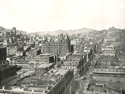 Vista aérea da torre do Chronicle Building, São Francisco, EUA, 1895. de Unbekannt