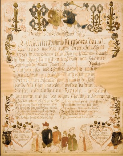 Certidão de Nascimento e Baptismo, 1789. de Unbekannt
