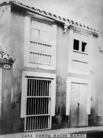 Local de nascimento de Jose Julian Marti Perez, 1853-1895, 1920 de Unbekannt