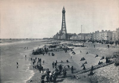 Blackpool - vista da frente, mostrando a torre, 1895 de Unbekannt