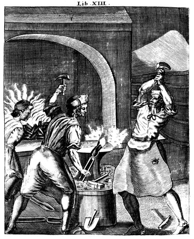 Ferreiros no trabalho, 1715 de Unbekannt