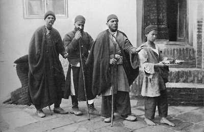 Mendigos cegos de Teerã, Pérsia, 1902 de Unbekannt