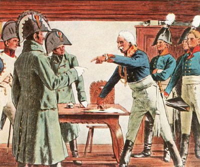 Blücher se rende perto de Ratkau, 7 de novembro de 1806, 1936. de Unbekannt