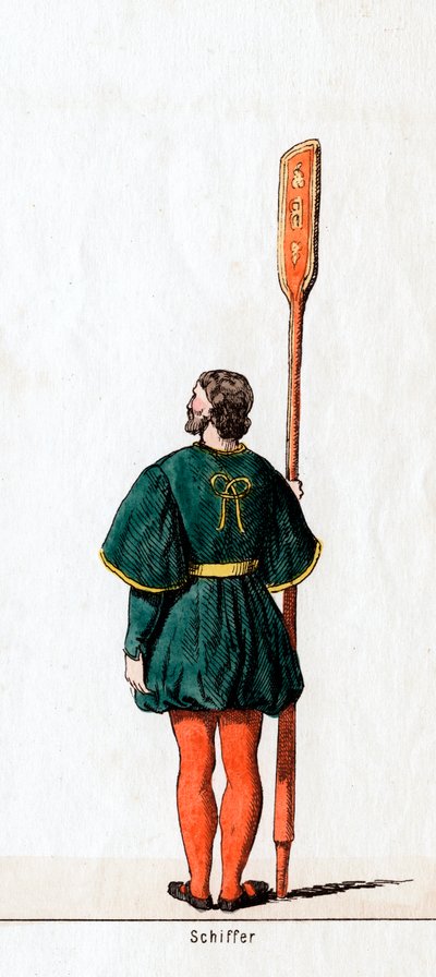 Barqueiro, figurino para peça de Shakespeares, Henrique VIII, século XIX de Unbekannt