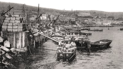 Barcos no rio Malecon, Valparaíso, Chile, c1900s de Unbekannt