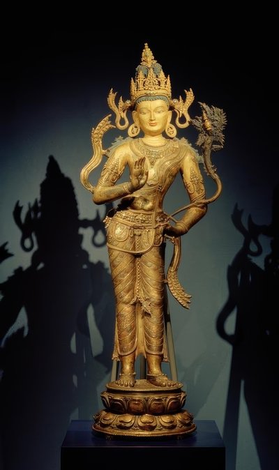 Bodhisattva Maitreya - escultura, 11 a 12 Século de Unbekannt