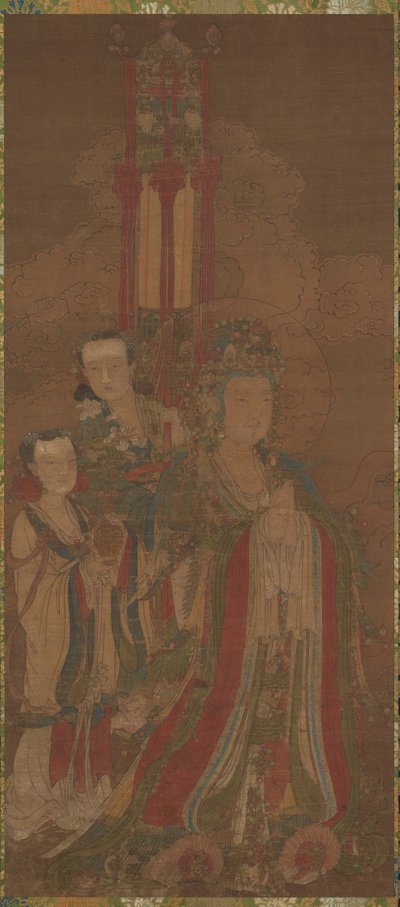 Bodhisattva e atendentes, século XIV. de Unbekannt