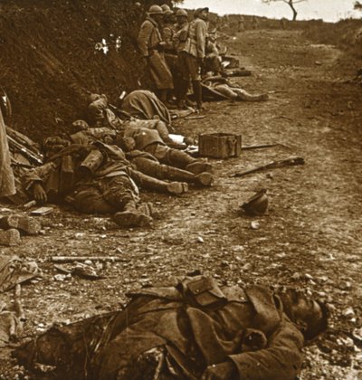 Órgãos após a tomada de Courcelles, norte da França, 1918 de Unbekannt