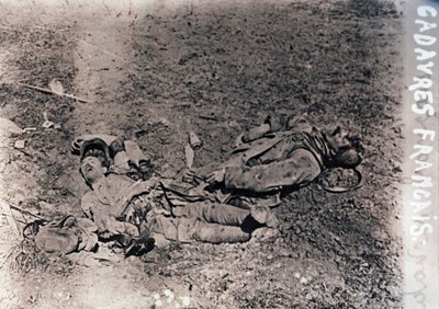 Corpos de soldados franceses mortos, c1914-c1918 de Unbekannt