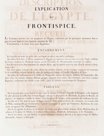 Livro: Descrição do Egito de Unbekannt