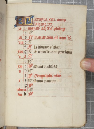 Livro de Horas, c.1450 (tinta sobre gelatina) de Unbekannt