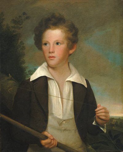 Menino com vara de pescar, ca. 1840. de Unbekannt