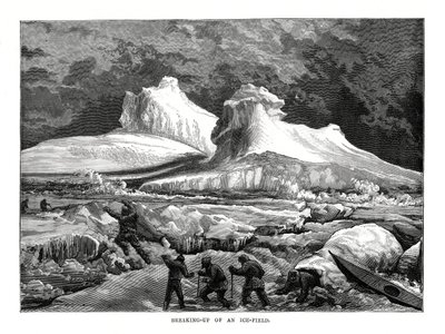 Desmembramento de um campo de gelo, 1877 de Unbekannt