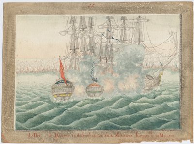 Brig Mercury lutando contra dois navios turcos em 14 de maio de 1829, 1829 de Unbekannt
