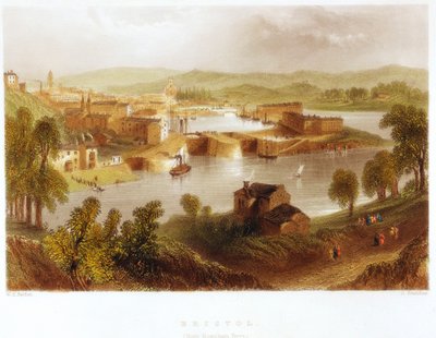 Bristol a partir de Rownham Ferry, 1841 de Unbekannt
