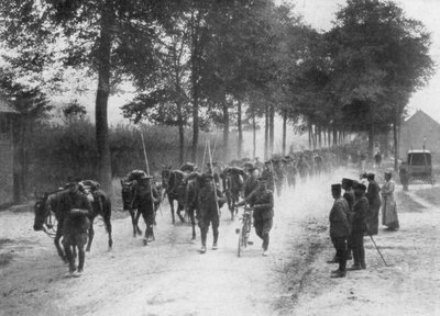 Lanceiros de cavalaria britânica, França, 1914 de Unbekannt