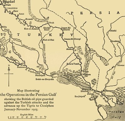 Oleoduto britânico no Oriente Médio, Primeira Guerra Mundial, 1915, c1920. de Unbekannt