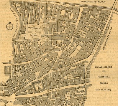Rua larga e alas de Cornhill, 1897. de Unbekannt