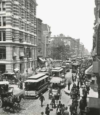 Broadway, Nova York, EUA, 1895. de Unbekannt