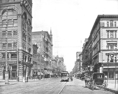 Broadway, ao norte de Chestnut Street, St. Louis, Missouri, EUA, c1900. de Unbekannt