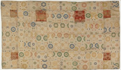 Brocado, seda. Manto de um monge budista, remendado, kesa, período Edo, 1615-1868. de Unbekannt