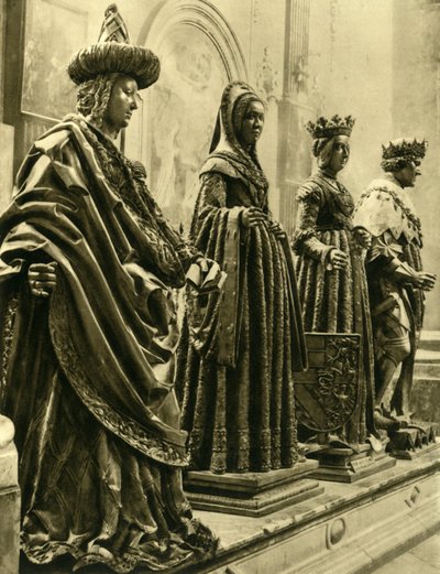 Estátuas de bronze no Hofkirche, Innsbruck, Tirol, Áustria, c1935. de Unbekannt