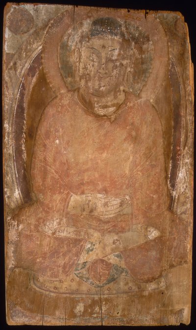 Buda com auréola e corpo flamejante Mandorla, século VI a VII. de Unbekannt