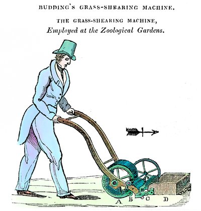 Máquina de cortar relva Buddings, c1832 de Unbekannt