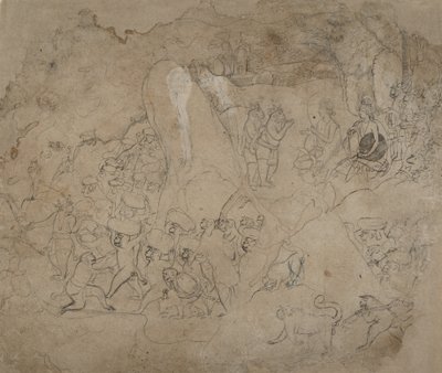 Construindo a Ponte para Lanka, ca. 1800. de Unbekannt