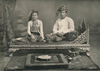 Príncipe e princesa birmaneses, 1900. de Unbekannt