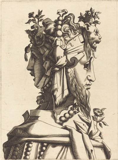 Busto de uma Mulher com Traje Extravagante, 15601600. de Unbekannt