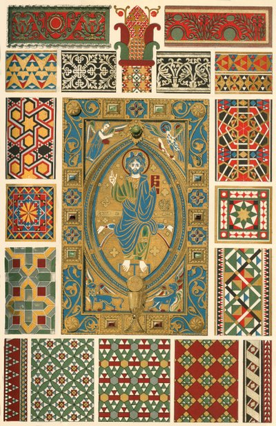 Esmalte incrustado bizantino, mosaico de mármore, mosaico de vidro, 1898. de Unbekannt