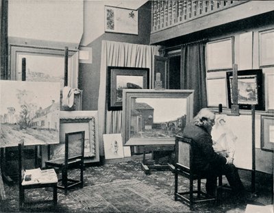 C. Cazin em seu estúdio, c1897 de Unbekannt