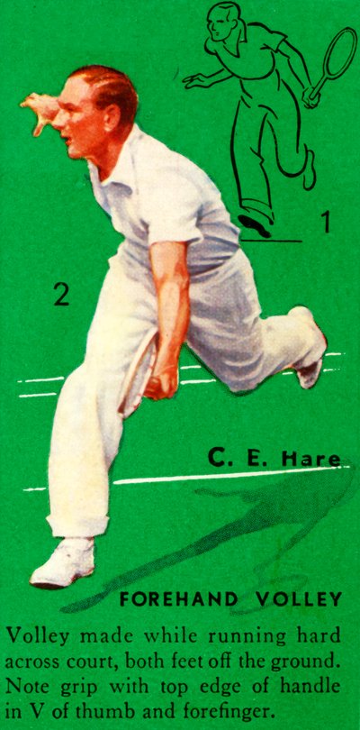 Lebre do CE - voleio do forehand, c1935. de Unbekannt