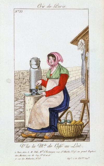 Vendedor de café com leite, 1826 de Unbekannt