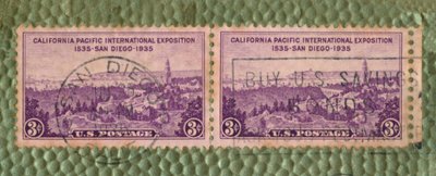 Exposição internacional do Pacífico da Califórnia - selo postal dos EUA, c1935 de Unbekannt