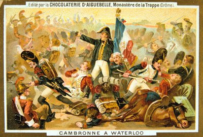Cambronne na Batalha de Waterloo, 18 de junho de 1815, século XIX de Unbekannt