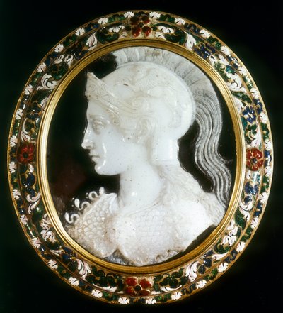Cameo de Minerva, deusa romana da sabedoria de Unbekannt