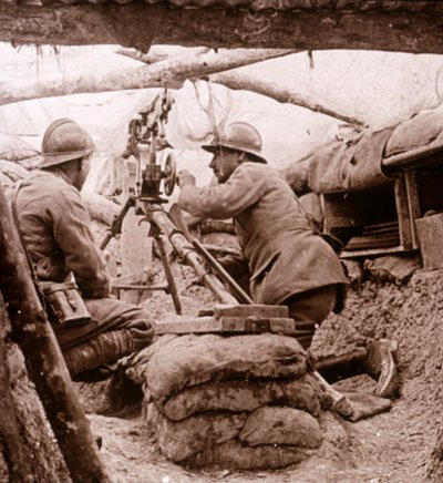 Metralhadora camuflada, c1914-c1918 de Unbekannt