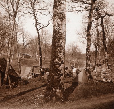 Acampamento, Genicourt, norte da França, c1914-c1918 de Unbekannt