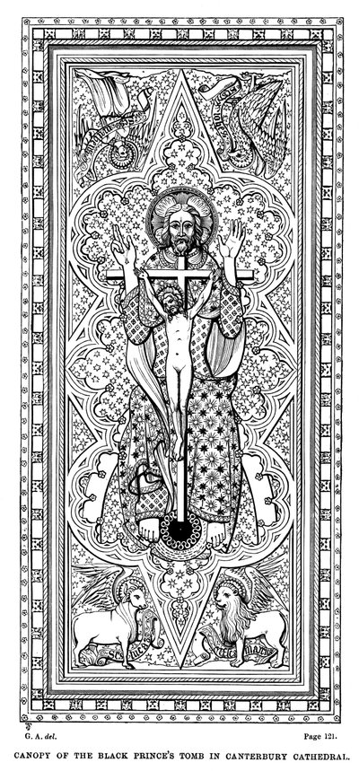 Dossel da tumba dos príncipes negros na Catedral de Canterbury de Unbekannt