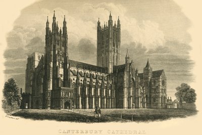 Catedral de Canterbury, início do século XIX. de Unbekannt