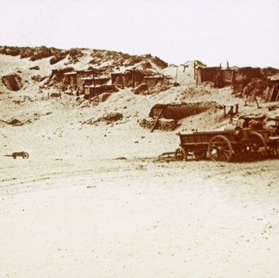 Cantonamento nas dunas, Koksijde, Flandres, Bélgica, c1914-c1918 de Unbekannt