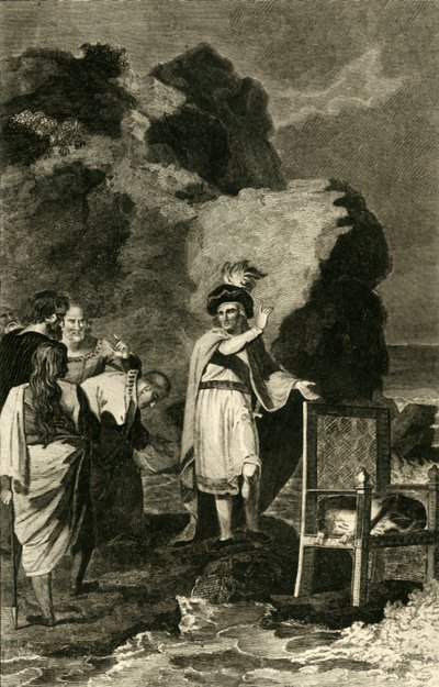 Canuto reprovando seus cortesãos, do século XVIII ao XIX. de Unbekannt