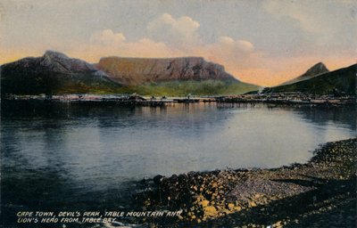 Cape Town, Devils Peak, Table Mountain e Lions Head de Table Bay, c1900 de Unbekannt