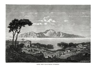 Capri visto de Massa Lubrense, Itália, 1879 de Unbekannt