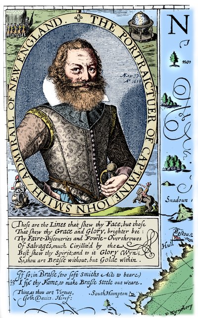 Capitão John Smith, colonizador da Virgínia, 1624, 1893. de Unbekannt